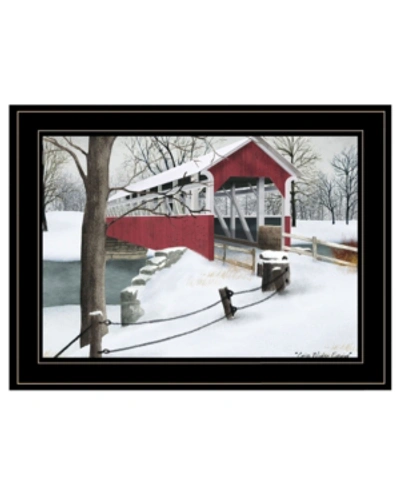 Trendy Decor 4u Crisp Winter Evening By Billy Jacobs, Ready To Hang Framed Print, Black Frame, 19" X 15" In Multi