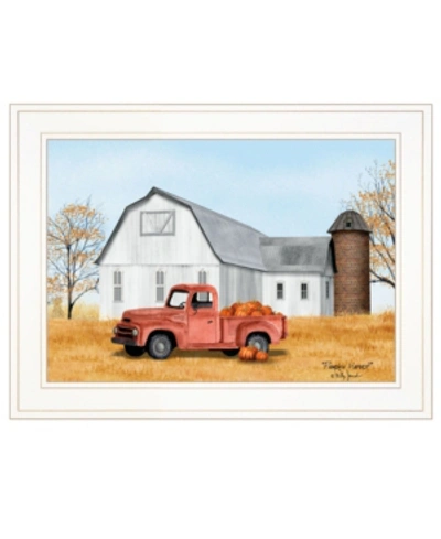 Trendy Decor 4u Pumpkin Harvest By Billy Jacobs, Ready To Hang Framed Print, White Frame, 19" X 15" In Multi