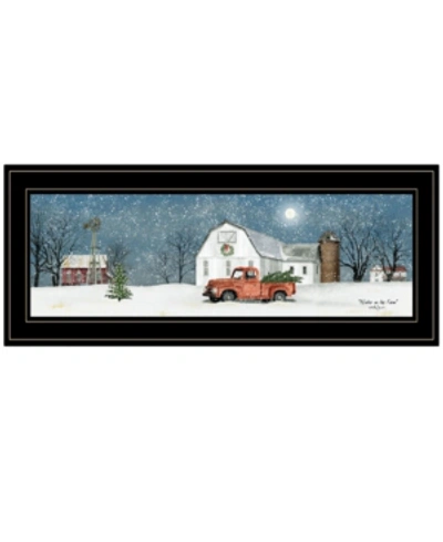 Trendy Decor 4u Winter On The Farm By Billy Jacobs, Ready To Hang Framed Print, Black Frame, 27" X 11" In Multi