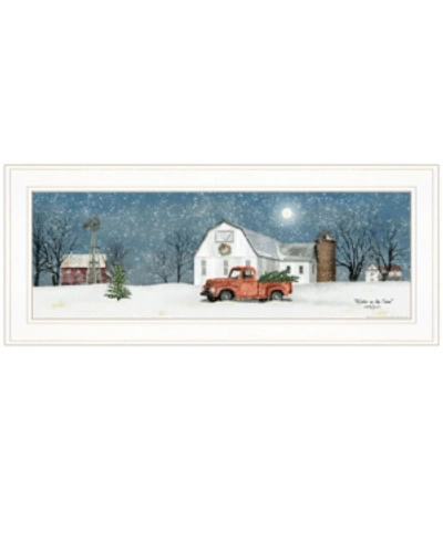 Trendy Decor 4u Winter On The Farm By Billy Jacobs, Ready To Hang Framed Print, White Frame, 27" X 11" In Multi