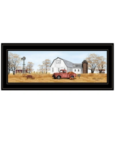 Trendy Decor 4u Autumn On Farm By Billy Jacobs, Ready To Hang Framed Print, Black Frame, 27" X 11" In Multi