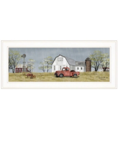 Trendy Decor 4u Spring On The Farm By Billy Jacobs, Ready To Hang Framed Print, White Frame, 27" X 11" In Multi