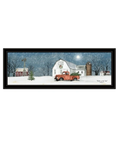 Trendy Decor 4u Winter On The Farm By Billy Jacobs, Ready To Hang Framed Print, Black Frame, 39" X 15" In Multi