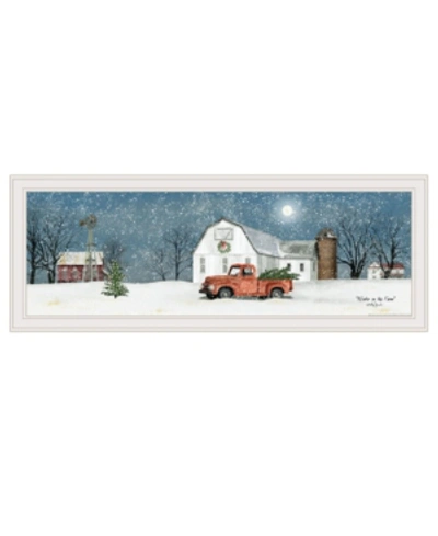 Trendy Decor 4u Winter On The Farm By Billy Jacobs, Ready To Hang Framed Print, White Frame, 39" X 15" In Multi