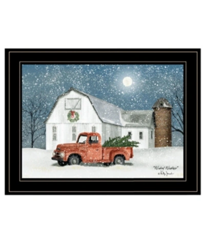 Trendy Decor 4u Wintry Weather By Billy Jacobs, Ready To Hang Framed Print, Black Frame, 19" X 15" In Multi