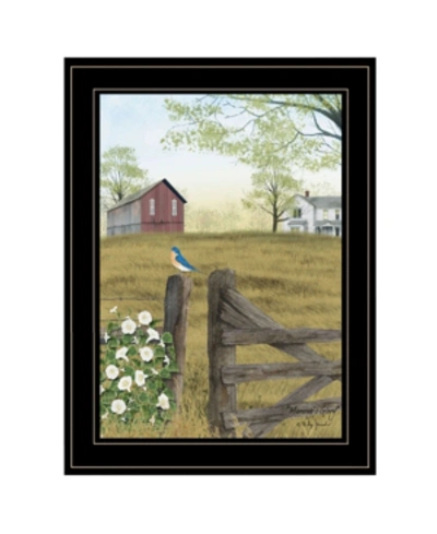 Trendy Decor 4u Morning's Glory By Billy Jacobs, Ready To Hang Framed Print, Black Frame, 15" X 19" In Multi
