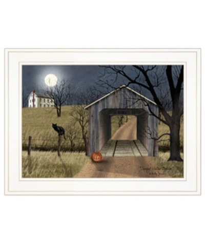 Trendy Decor 4u Sleepy Hollow Bridge By Billy Jacobs, Ready To Hang Framed Print, White Frame, 19" X 15" In Multi