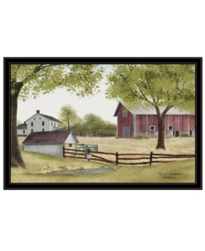 Trendy Decor 4u The Old Spring House By Billy Jacobs, Ready To Hang Framed Print, Black Frame, 38" X 26" In Multi