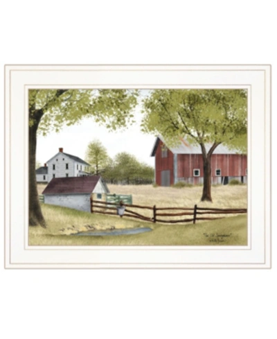 Trendy Decor 4u The Old Spring House By Billy Jacobs, Ready To Hang Framed Print, White Frame, 19" X 15" In Multi