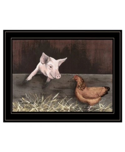 Trendy Decor 4u Bacon Eggs By Billy Jacobs, Ready To Hang Framed Print, Black Frame, 19" X 15" In Multi