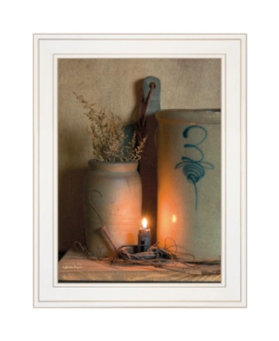 Trendy Decor 4u No. 3 Bee Sting On A Crock By Susan Boyer, Ready To Hang Framed Print, White Frame, 15" X 19" In Multi