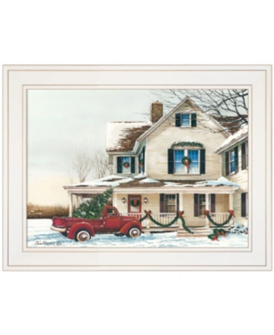 Trendy Decor 4u Preparing For Christmas By John Rossini, Ready To Hang Framed Print, White Frame, 19" X 15" In Multi