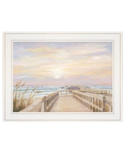 Trendy Decor 4u Ponce Inlet Jetty Sunrise By Georgia Janisse, Ready To Hang Framed Print, White Frame, 21" X 15" In Multi