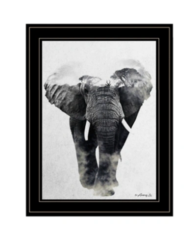 Trendy Decor 4u Elephant Walk By Andreas Lie, Ready To Hang Framed Print, Black Frame, 15" X 19" In Multi