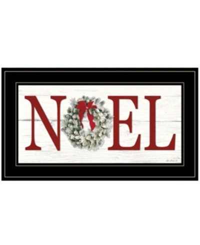 Trendy Decor 4u Christmas Noel By Lori Deiter, Ready To Hang Framed Print, Black Frame, 21" X 12" In Multi