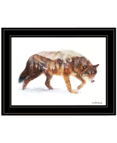 Trendy Decor 4u Arctic Wolf By Andreas Lie, Ready To Hang Framed Print, Black Frame, 19" X 15" In Multi