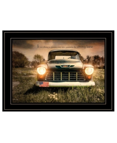 Trendy Decor 4u Wrong Lane By Robin-lee Vieira, Ready To Hang Framed Print, Black Frame, 21" X 15" In Multi