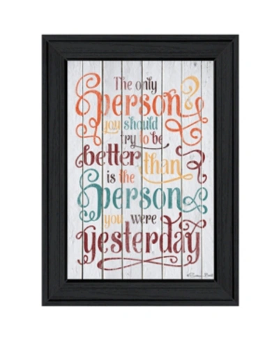 Trendy Decor 4u The Only Person By Susan Ball, Ready To Hang Framed Print, Black Frame, 15" X 19" In Multi