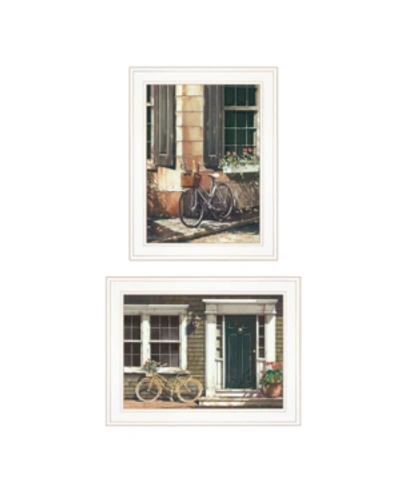 Trendy Decor 4u A Picnic Getaway 2-piece Vignette By John Rossini, White Frame, 15" X 19" In Multi