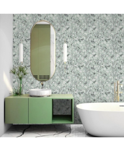 Tempaper Speckled Terrazzo Peel And Stick Wallpaper In Mint Julep