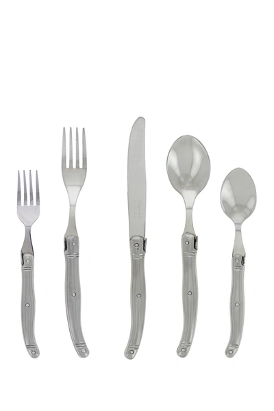 French Home Laguiole 20-piece Stainless Steel Flatware Set In Silver