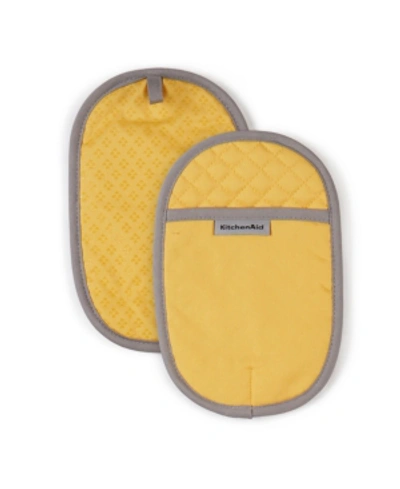 Kitchenaid Asteroid Pot Holders, Set Of 2 In Yellow