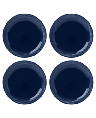 Lenox Profile Accent Plate Set/4 Navy