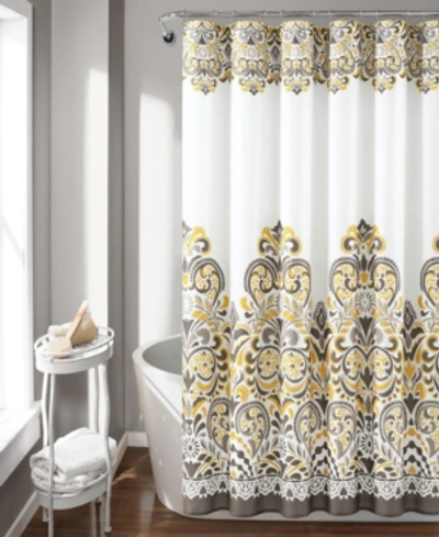 Lush Decor Clara Bohemian Shower Curtain, 72" X 72" In Gray
