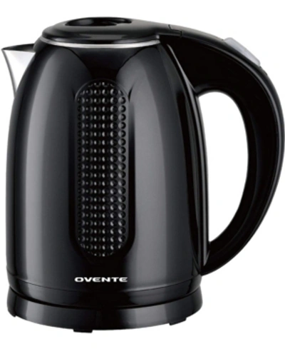 Ovente Corded Electric Kettle, Double-walled In Black