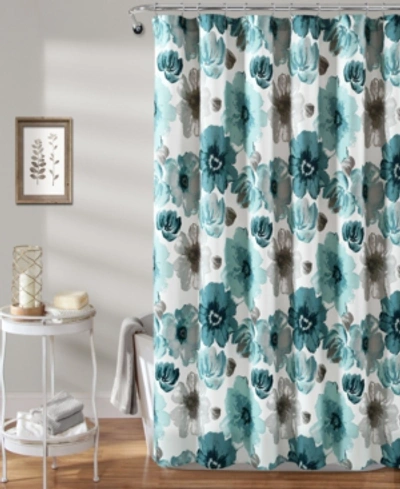 Lush Decor Leah 72"x 72" Shower Curtain In Blue