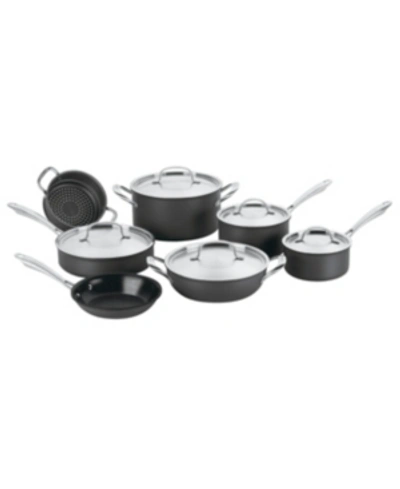 Cuisinart Greengourmet Hard Anodized 12-pc. Cookware Set In Black Stainless