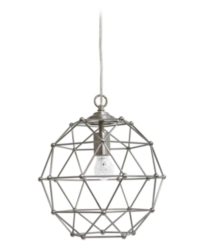 All The Rages Elegant Designs 1 Light Hexagon Industrial Rustic Pendant Light In Silver