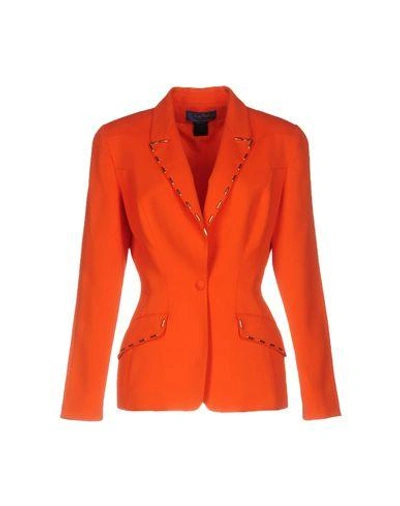 Mugler Blazer In Orange