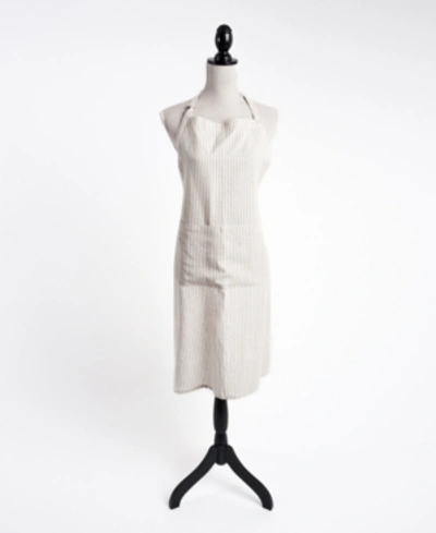 Saro Lifestyle Striped Design Apron In Beige