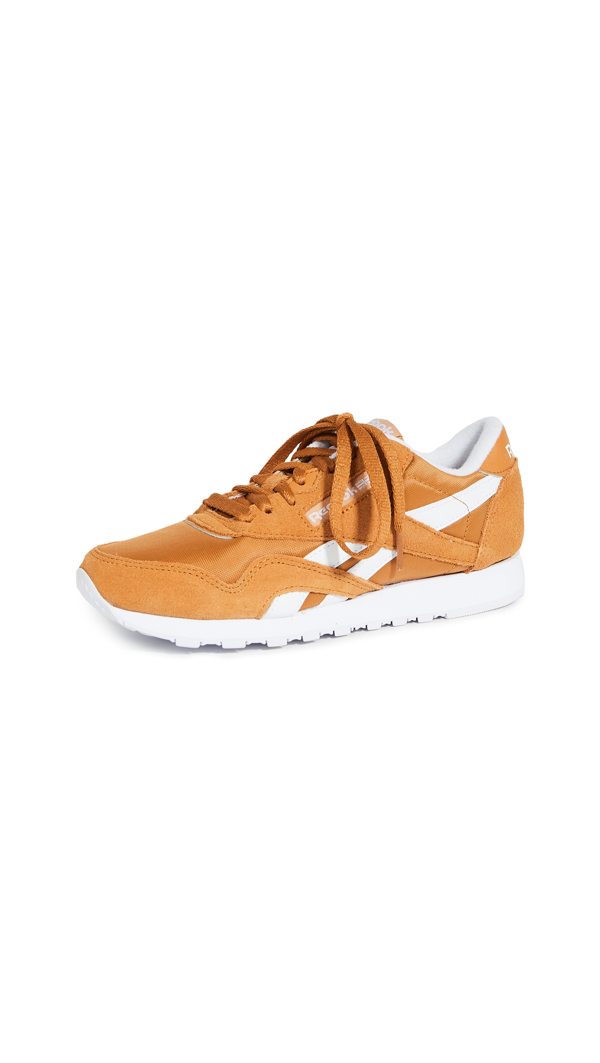 Reebok Classic Nylon Sneakers In Orange In Rich Ochre/white/white | ModeSens