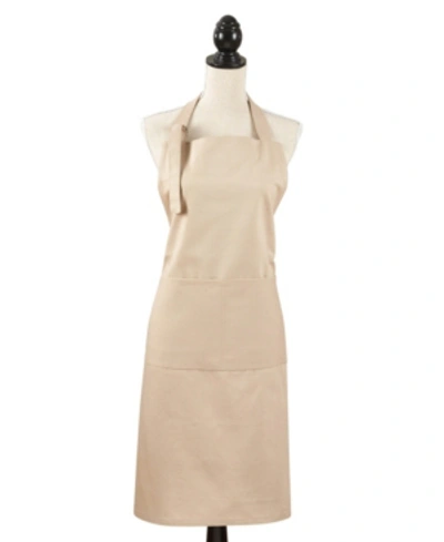 Saro Lifestyle Classic Cuisine Denim Pocket Apron In Natural