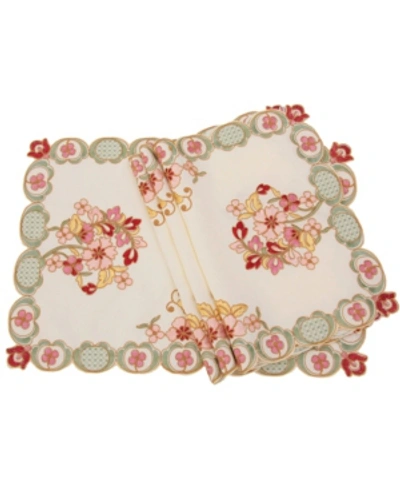 Manor Luxe Primrose Embroidered Cutwork Placemats - Set Of 4 In Multi