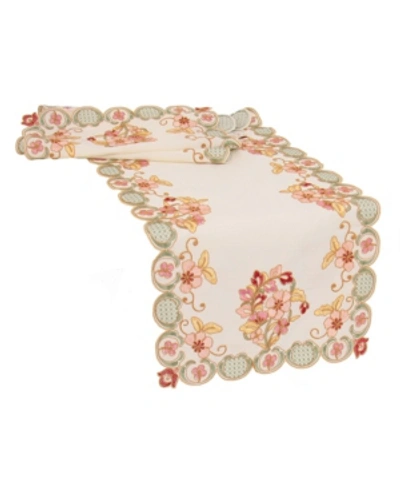 Manor Luxe Primrose Embroidered Cutwork Table Runner In Multi