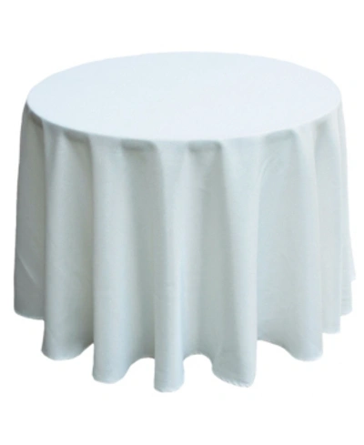Manor Luxe Gala Glistening Easy Care Solid Color Tablecloth In Ivory