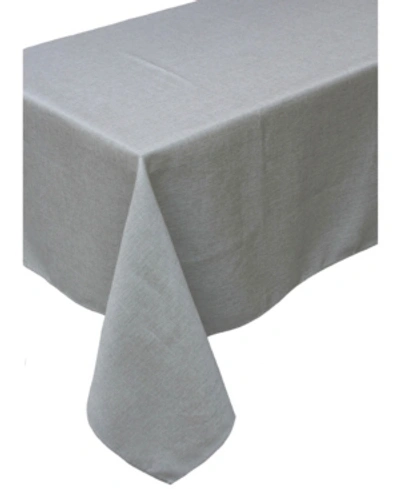 Manor Luxe Gala Glistening Easy Care Solid Color Tablecloth In Silver