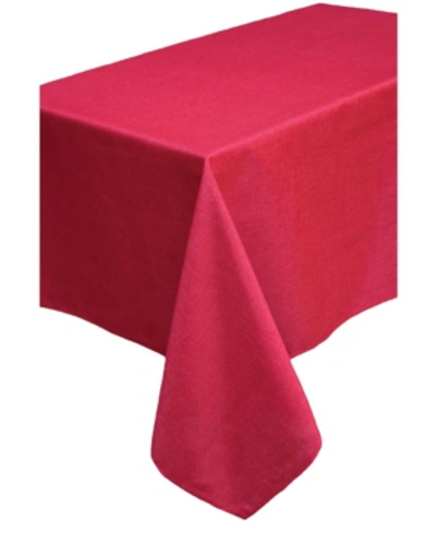 Manor Luxe Gala Glistening Easy Care Solid Color Tablecloth In Red