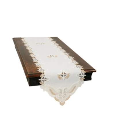 Manor Luxe Anais Elegant Lace Embroidered Cutwork Table Runner In Off-white