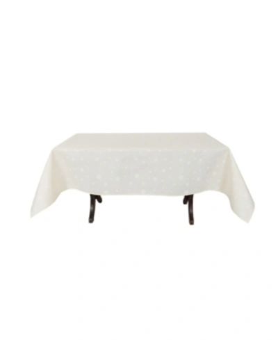 Manor Luxe Starry Snowflakes Christmas Tablecloth In Cream