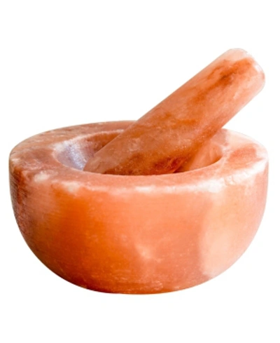 Evolution Salt Co. Mortar & Pestle Himalayan Salt Set In Pink