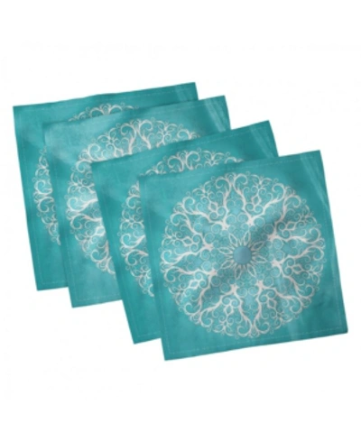 Ambesonne Oriental Theme Set Of 4 Napkins, 12" X 12" In Multi