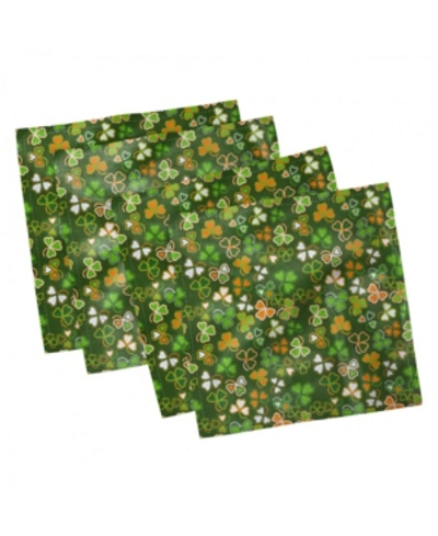 Ambesonne St. Patrick's Day Set Of 4 Napkins, 12" X 12" In Green