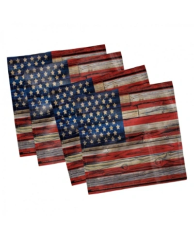 Ambesonne 4th Of July Set Of 4 Napkins, 12" X 12" In Multi
