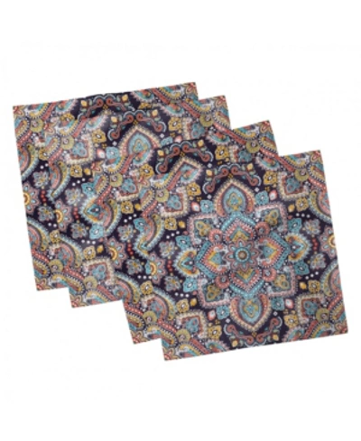 Ambesonne Ethnic Set Of 4 Napkins, 12" X 12" In Multi