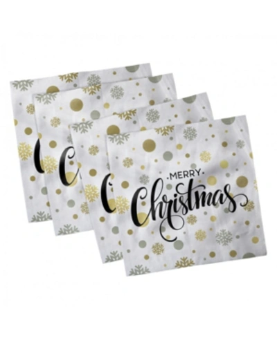 Ambesonne Christmas Set Of 4 Napkins, 12" X 12" In Multi