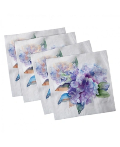 Ambesonne Watercolor Set Of 4 Napkins, 12" X 12" In Multi